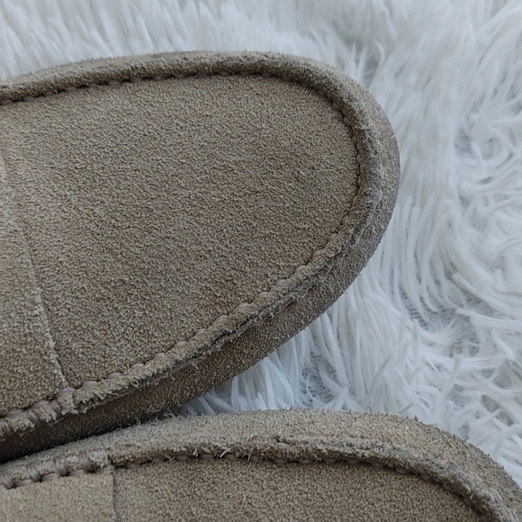 TOD'S Suede soft taupe beige mens loafers slip on 6.5 - Picture 15 of 16